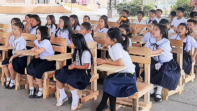 Donation of school chairs