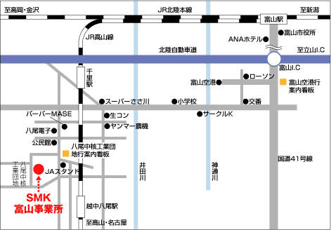 案内図|富山営業所 案内図|富山営業所